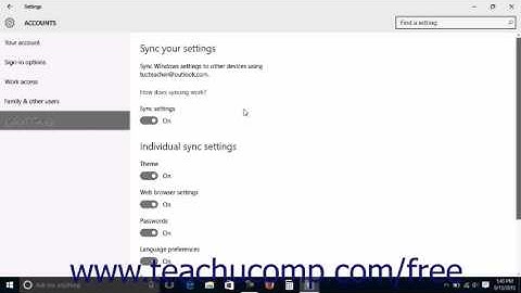 Windows 10 Tutorial Managing Sync Settings Microsoft Training