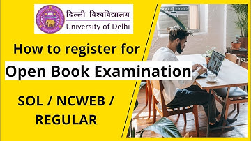 How to register for Open Book Examination ?? || OBE || Final year exam || SOL || NCWEB || The E Nub