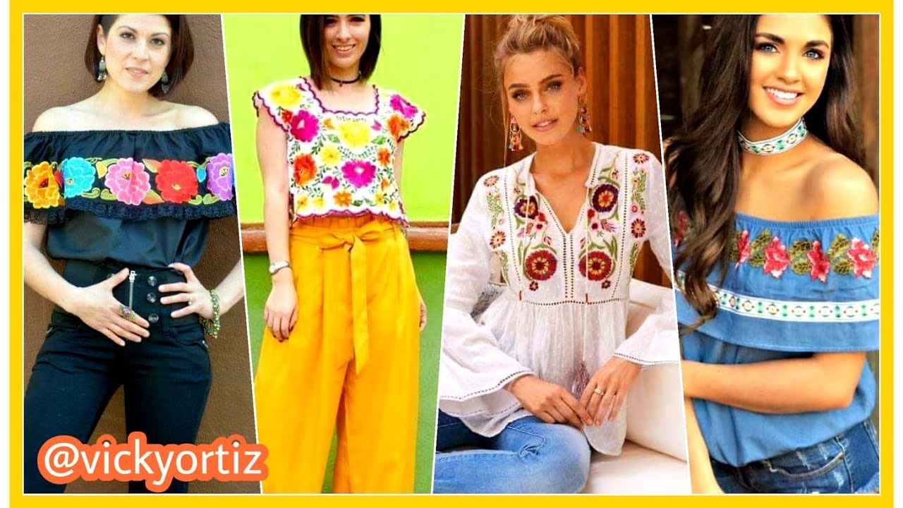 MODA#MEXICANA 🇲🇽 HERmOSAS BLuSAS BORDADAS A MANO|| #mexican blouse MODA Y  TENDENCIAS!!! - YouTube