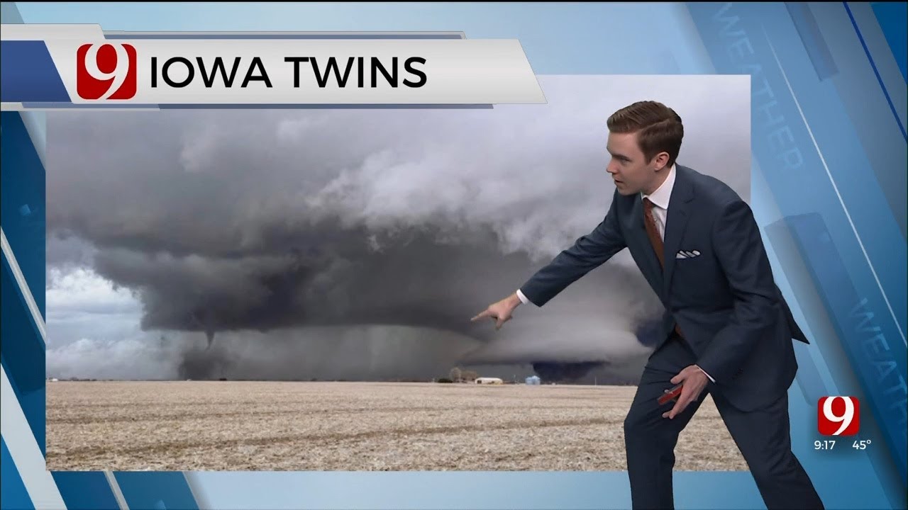Twin Tornadoes Touch Down In Iowa; News 9's Andrew Adams Recaps - YouTube