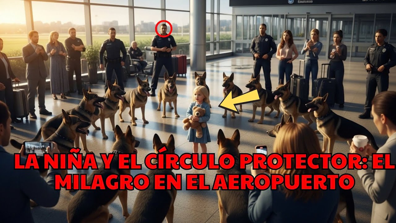 14 perros policía rodean a una niña en el aeropuerto — ¡Lo que pasó sorprendió a todos!