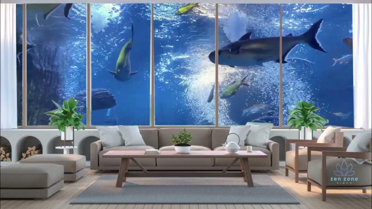 60 Min | Aquarium | Living Room | Screensaver | Sleep video | Relaxing