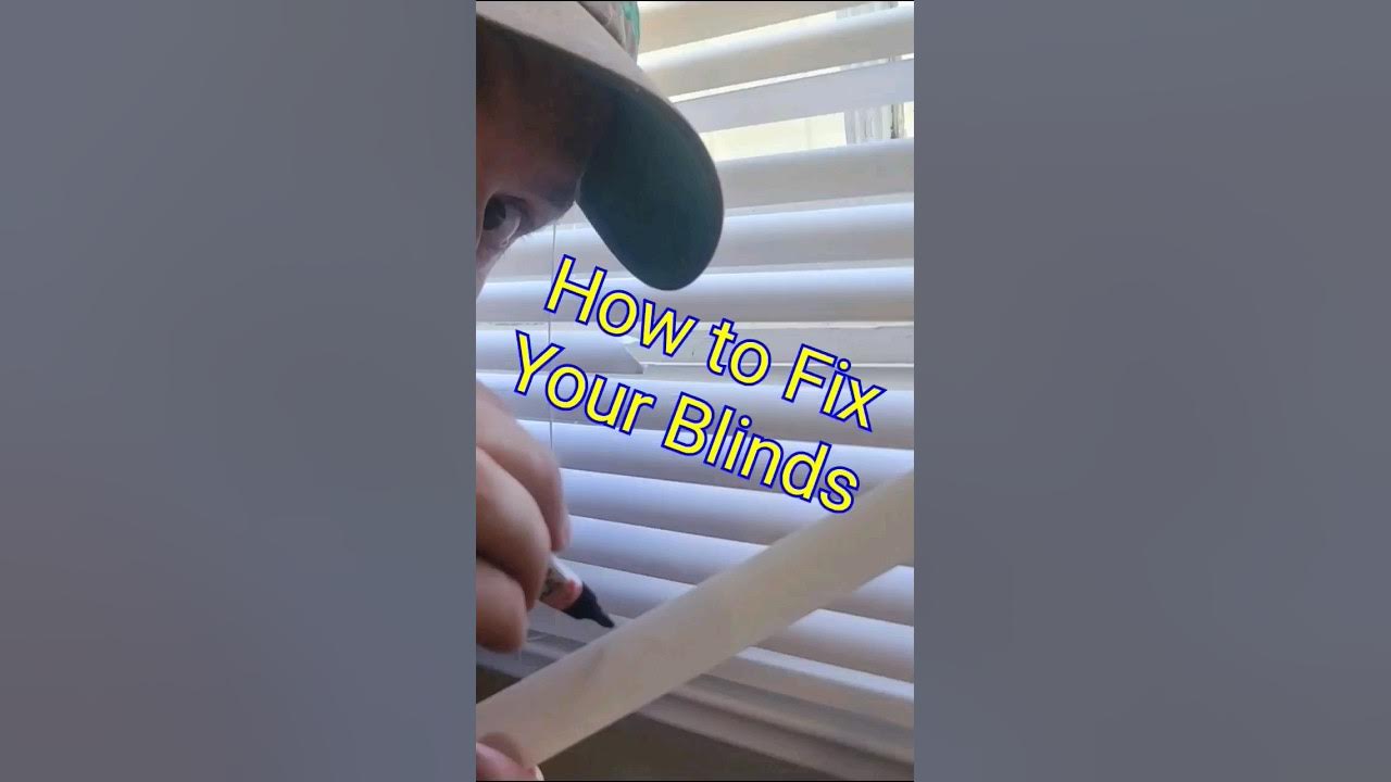 How to Fix Window Blinds an Easy DIY Repair YouTube