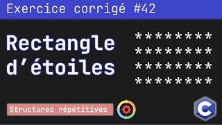 Solved Exercise 42: Program to draw a rectangle of stars | C programming language