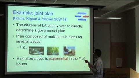 "Computational Voting Theory: Game-Theoretic and Combinatorial Aspects" (CRCS Lunch Seminar)