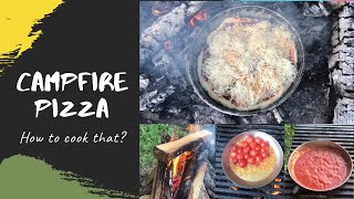 How to make campfire pizza from scratch in a frying pan? Campfire cooking recipes
