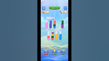 Water sort puzzle : colours bottles level 14 #short #video #puzzle #pulse # water puzzle