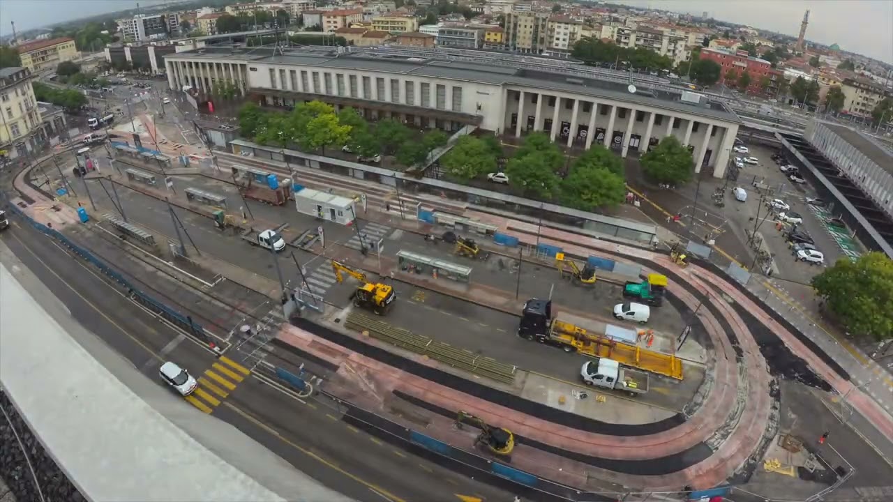 L’anello della Stazione di Padova: timelapse dei lavori per il tram