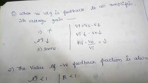 si technical feedback amplifier mcq part1