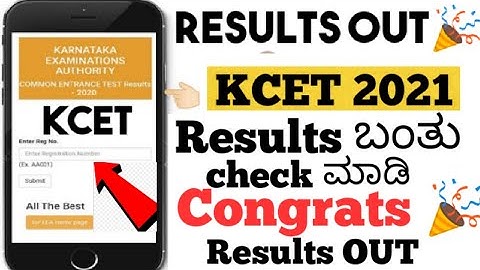 Kcet Result | Kcet | KCET Results 2021