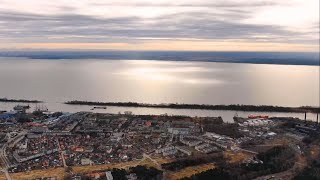 город Светлый с высоты птичьего полета. аэросъёмка. Zimmerbude