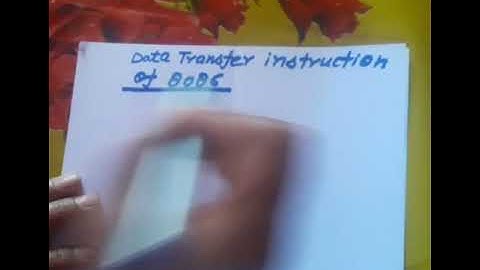 All data transfer instructions of 8086