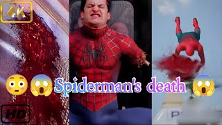 😱🥶 #spiderman death scenes🙀 || is Spiderman dead? || spiderman 𝗥𝗮𝘁𝗲𝗱-𝗥 || Spiderman video ||