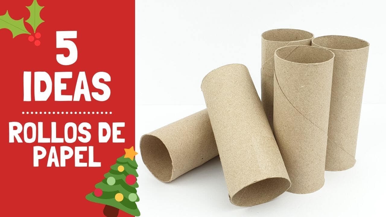 Aventurero Fragante después del colegio 🎅 5 Manualidades navideñas con rollos de papel higiénico muy fáciles -  YouTube