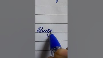 How to write baseball in english cursive writing #moshitimes #satisfying #shorts