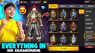 Free Fire I Got All Rare Bundles In 99 Diamonds😍💎 New Discount Store -Garena Free Fire