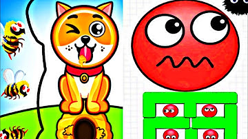 Draw to Smash Puzzle VS Hide Ball Brain Logic Puzzle Teasers Gameplay | Max Levels Mix