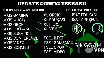CONFIG UPDATE TERBARU UNLOCK SSH || CONFIG PREMIUM || AXIS XL INDOSAT TELKOMSEL || 16 DESEMBER 2025