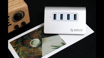 ORICO Aluminum Alloy Ergonomic 4 Port USB3.0 Hub | Higher Work efficiency with Ease
