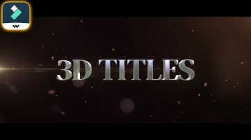FILMORA 12 | CREATE 3D TITLES IN FILMORA | HOLLYWOOD STYLE CINEMATIC 3D TITLES TUTORIAL [HINDI]