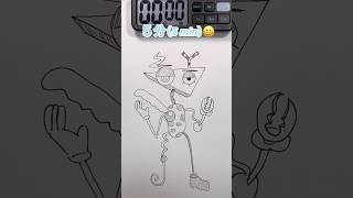 Drawing Zooble 5sec,10sec,1mins,5mins ズーブルを5秒、10秒、1分、5分で描いてみた #bangbangbang #shorts