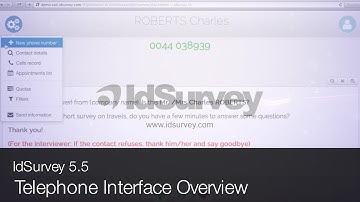 IdSurvey 5.5 - Telephone Interface Overview (CATI)