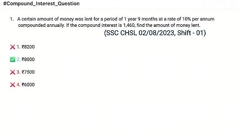 #Compound_Interest_Question [SSC CHSL 02/08/2023,Shift-01]