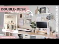 Home Office TRANSFORMATION + Craft Station! | Double-Desk DIY and Setup