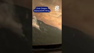 Amazing View from Inside C-130 Hercules cockpit over a fire in Oregon