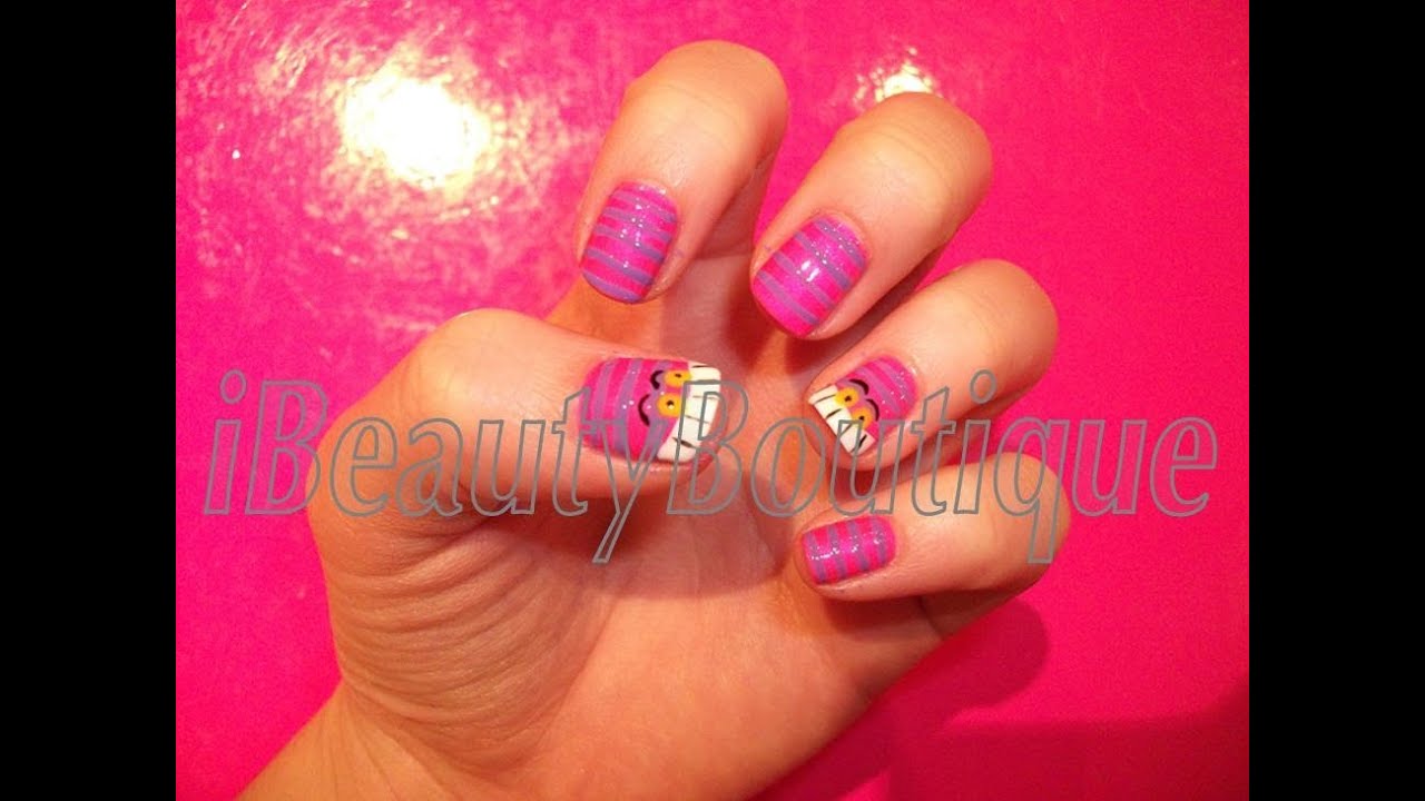 Cheshire Cat from Alice in Wonderland - Nail Art | iBeautyBoutique ...