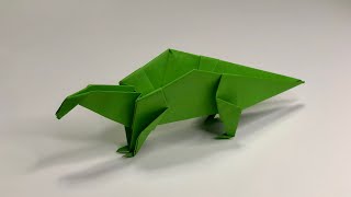 Бронтозавр Оригами динозавр | Как сделать динозавра из бумаги | Origami Dinosaur