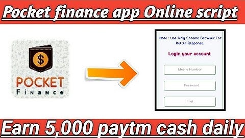 Online script||Pocket Finance app online task buypass script||by paytm King