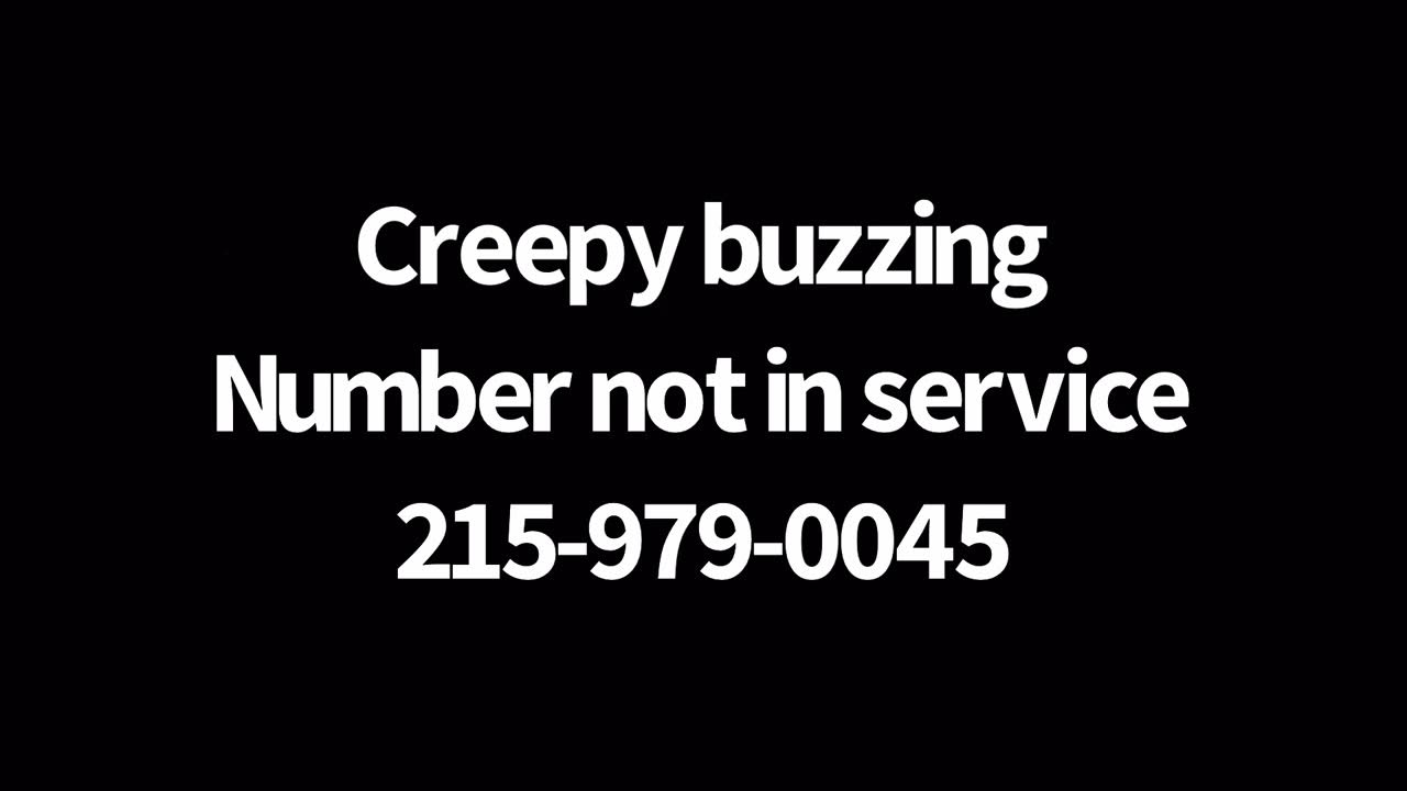 Creepy buzzing the number you have dialed is not in service variant 2
