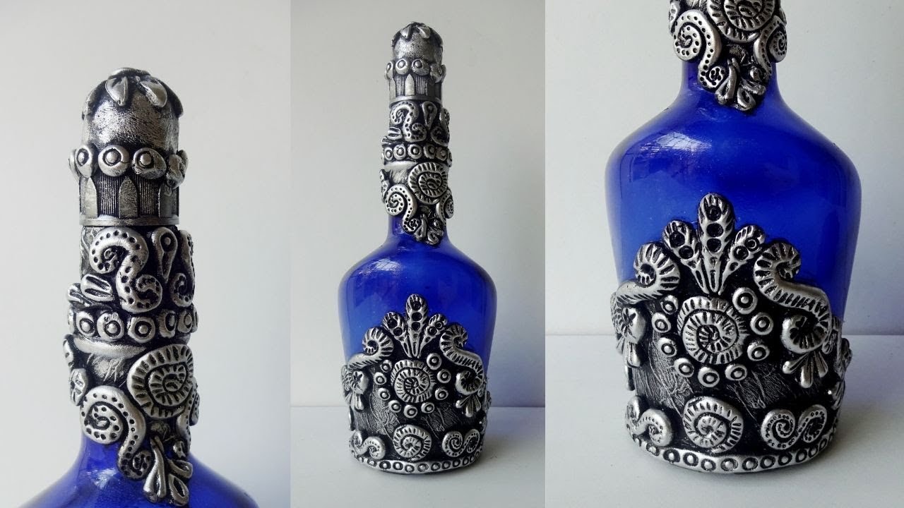 Bottle Craft Ideas/ Bottle Art / Bottle Decoration - YouTube