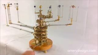 The Nine Planet 'Genesis Orrery' with orbiting moons