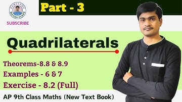 Quadrilaterals Part - 3 I AP 9th Class Maths I New Text Book I Mid Point Theorem I Exercise - 8.2