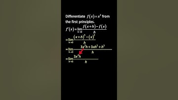 💯 The First Principles Differentiation | Derivative from The First Principles