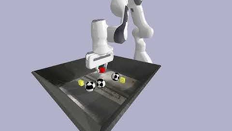 simple pybullet Panda robotic arm grasping example