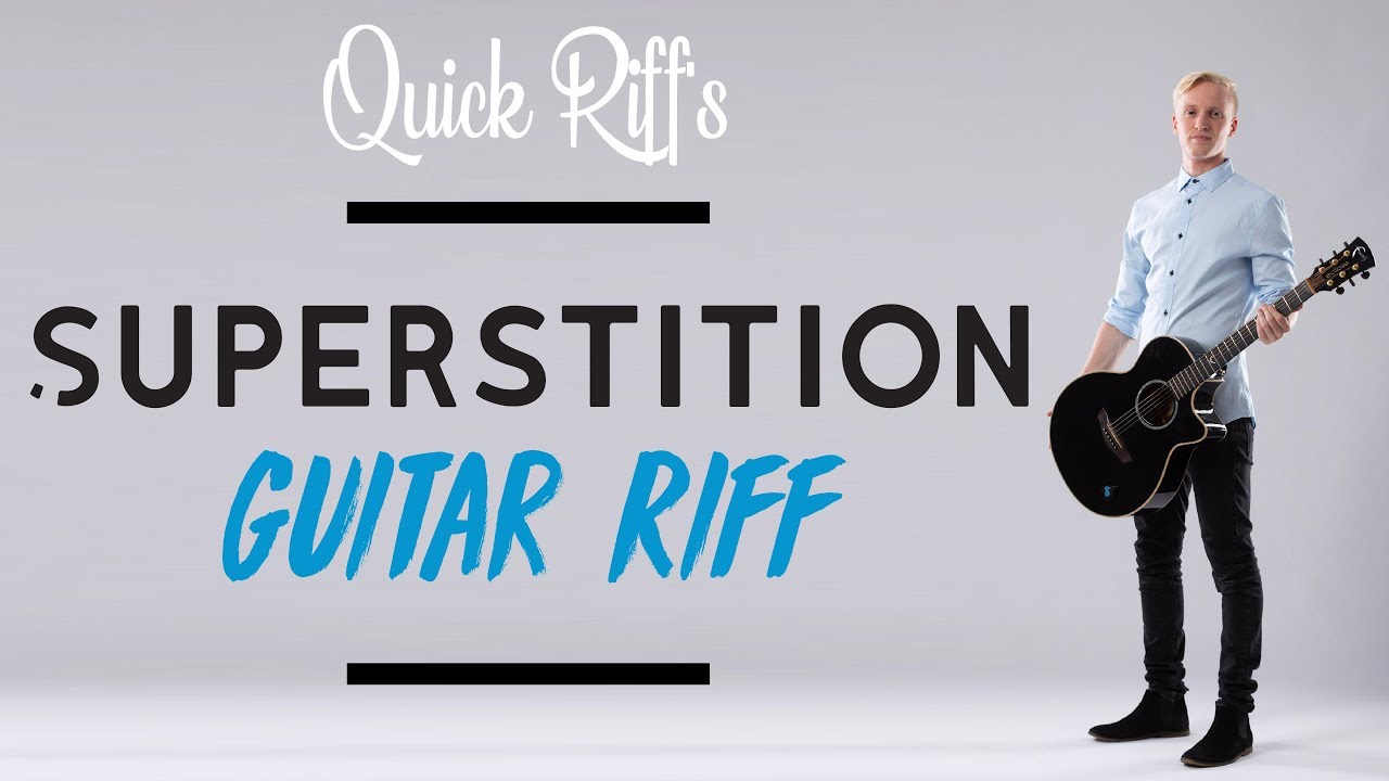 Superstition Guitar Riff (Stevie Wonder) How to play Lesson/Tutorial