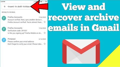 Gmail view archive emails | Recover archive emails to inbox in Gmail app