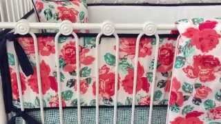 Everlys Garden Coral And Navy Baby Bedding By Caden Lane