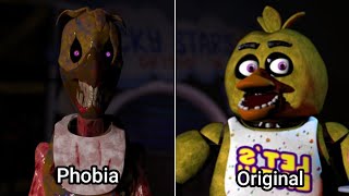 Phobia Animatronics Vs FNAF 1