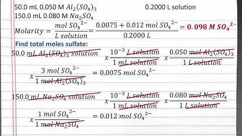 CHEM 101 - Calculating Ion Concentration When Adding Together Two Solutions Part 2