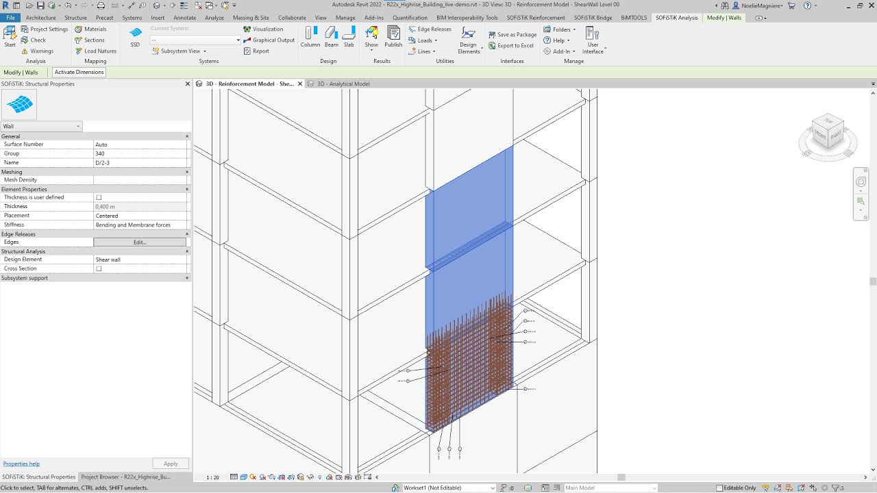 Reinforced Concrete Building - Seismic Analysis and Shear Design (BIM  Workflow) - SOFiSTiK Tutorials 2023
