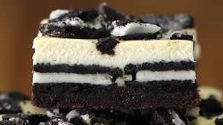 Here is what you'll need! cookies & cream brownie cheesecake bars
serves 10-12 ingredients 1 box mix, prepared according to package
instructions 24 o...