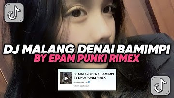 DJ MALANG DENAI BAMIMPI BY EPAM PUNKI RIMEX VIRAL TIK TOK TERBARU 2024
