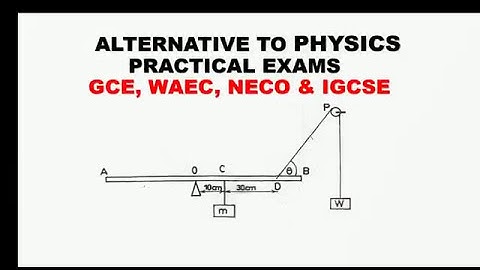 GCE ALERNATIVE TO  PHYSICS PRACTICAL 1