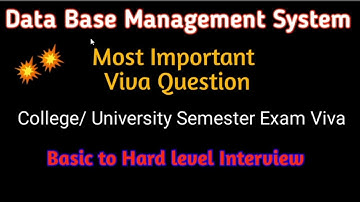 DBMS Viva Practical Question | College/University Semester Exam | Most Important Lab Questions