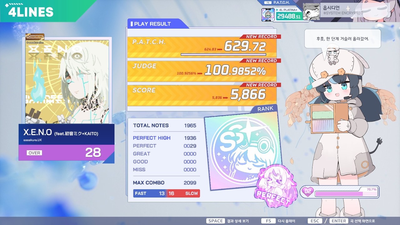 PLATiNA :: LAB] X.E.N.O -feat. 初音ミク+KAITO- (4L OVER) PERFECT