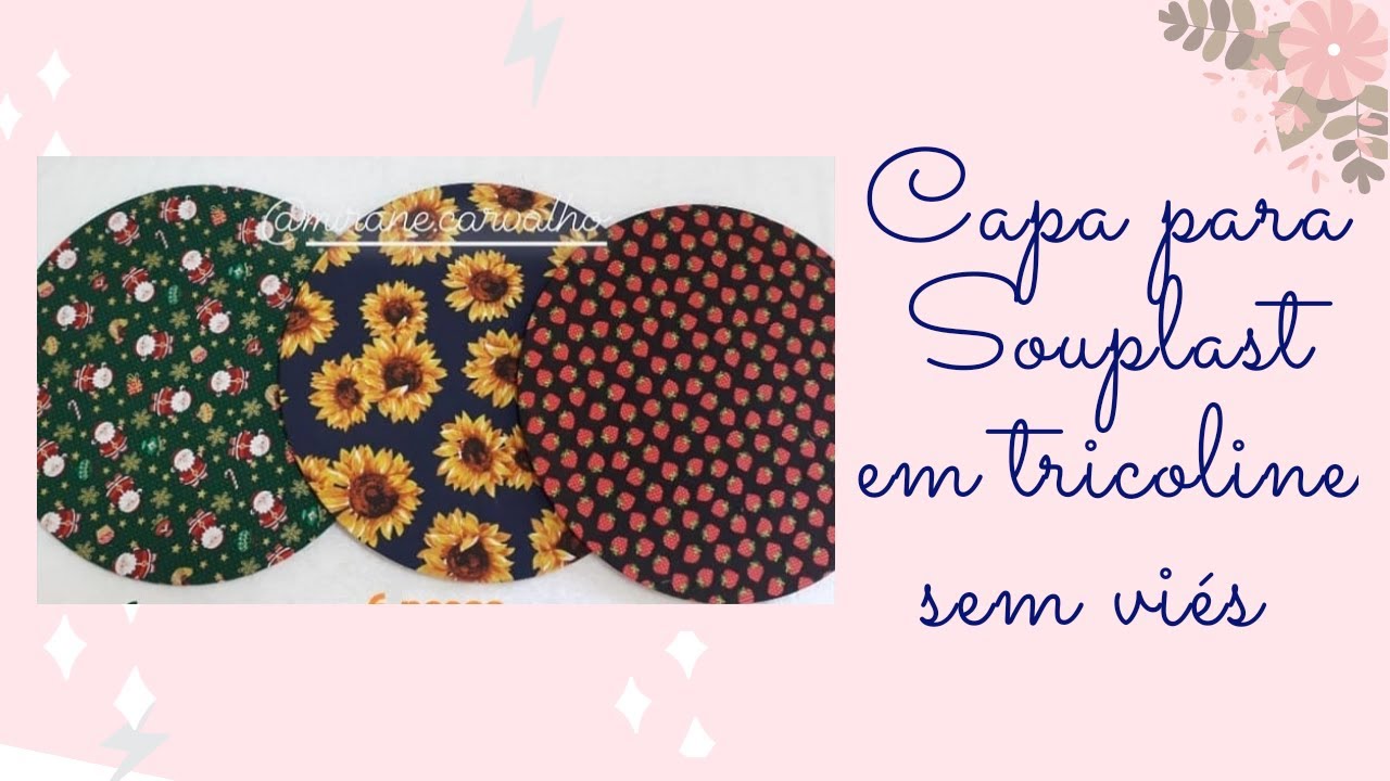 Capa para sousplat tricoline SEM viés